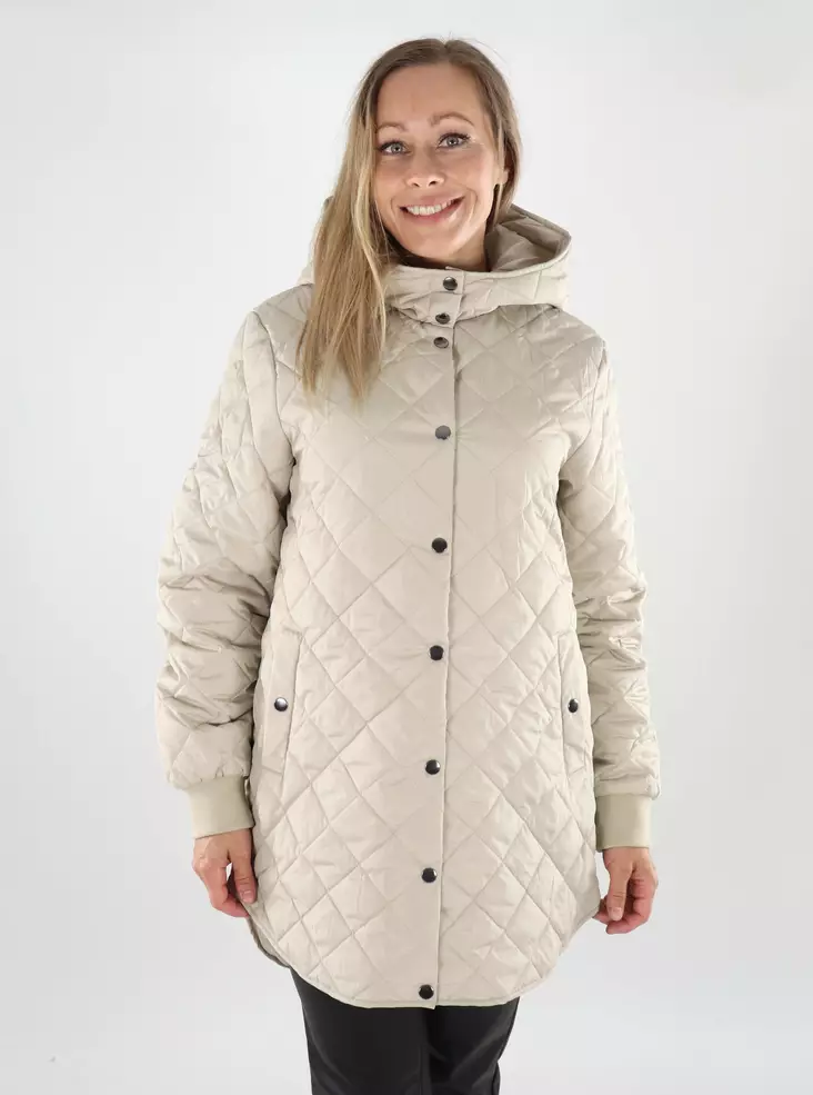 Vila women's Coat Hooded feather gray - Women's light jackets - 139137 - 1
