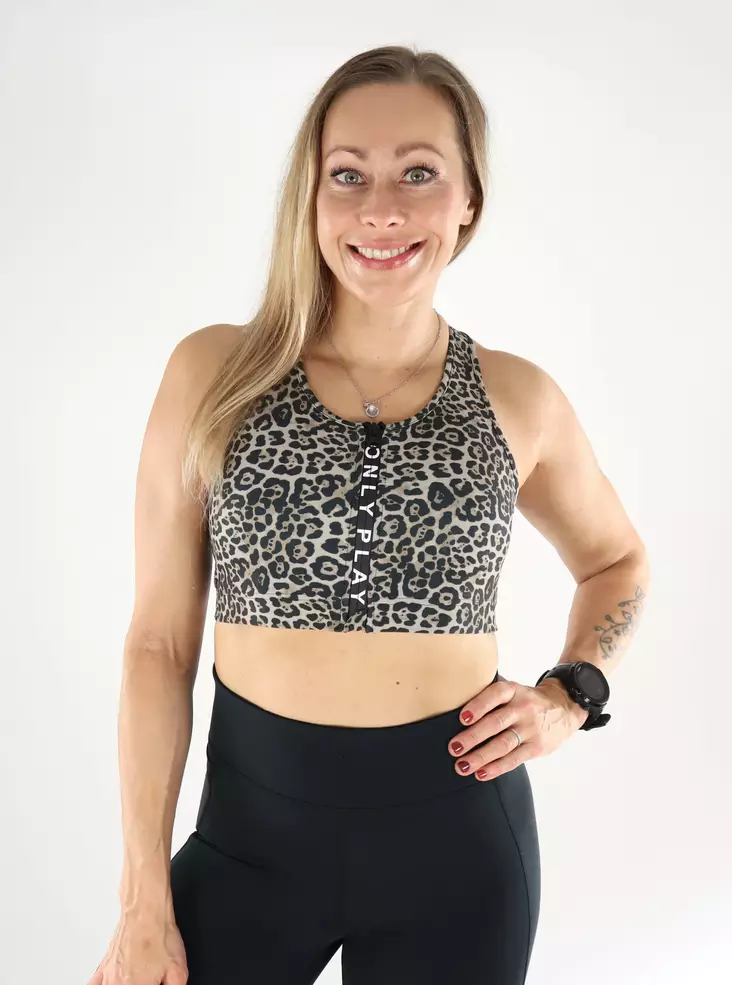 Only Play sports bra Daisy2 black/leo - Women's sports bra - 139287 - 1