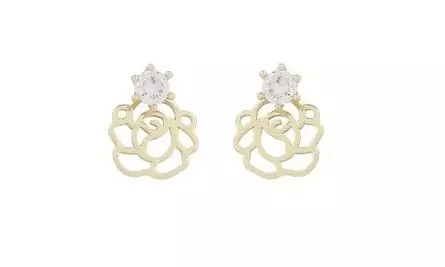 Snö of Sweden Earrings Flora rose gold/clear - Earrings - 141127 - 1
