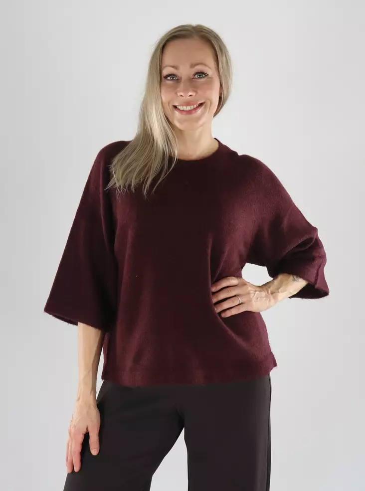 Only women's sweater Pullover 3/4 port royale - Women's knitwear - 141487 - 1