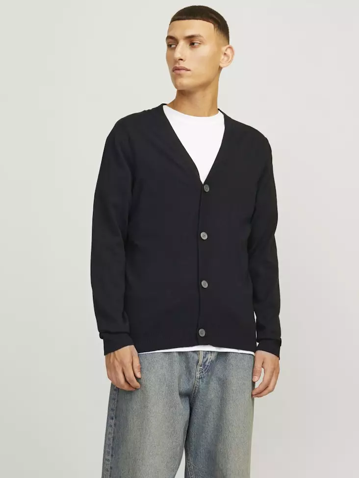 Jack&Jones men's cardigan Knit black - Men's knitwear - 136907 - 1