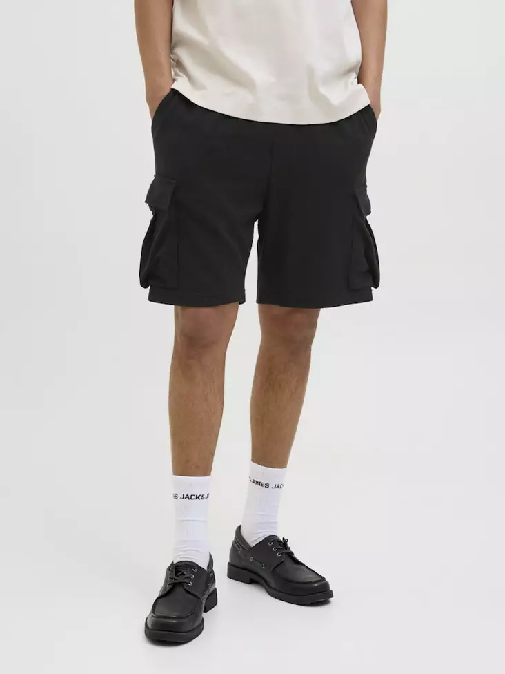 Jack&Jones men's thigh pocket shorts Sweat black - Men's shorts and capri - 138027 - 1