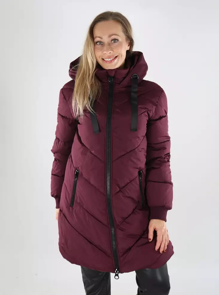 JDY women's winter coat JDYSKYLAR Hood fig/black - Women's winter jackets - 139277 - 1