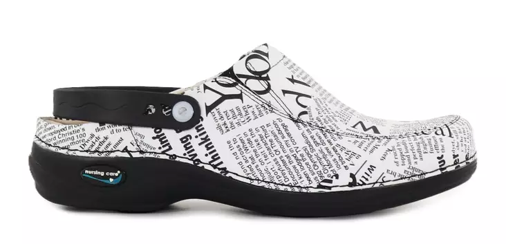 Nursing Care Machine Washable Genuine Leather Work Shoes WG4PF3 Paris jornal/newspaper - Women's work shoes - 113197 - 1