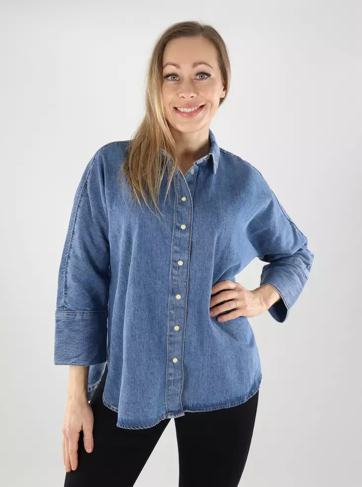 Only women's shirt 3/4 medium blue - Women's shirts and blouses - 139927 - 1