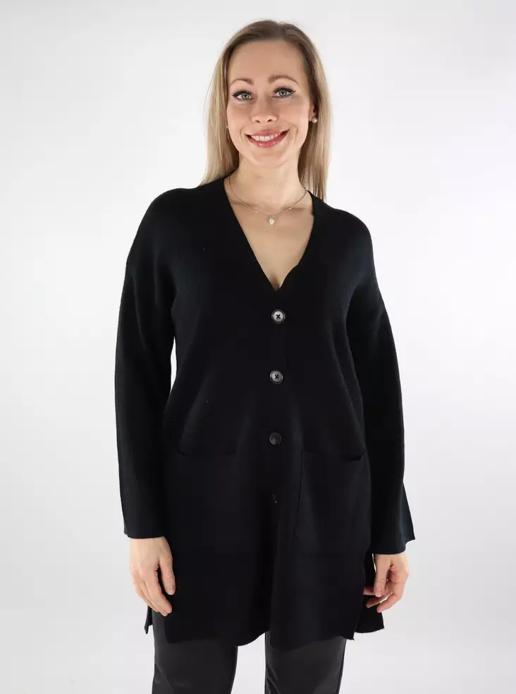 Only women's cardigan Rib Loose black - Women's knitwear - 137537 - 1