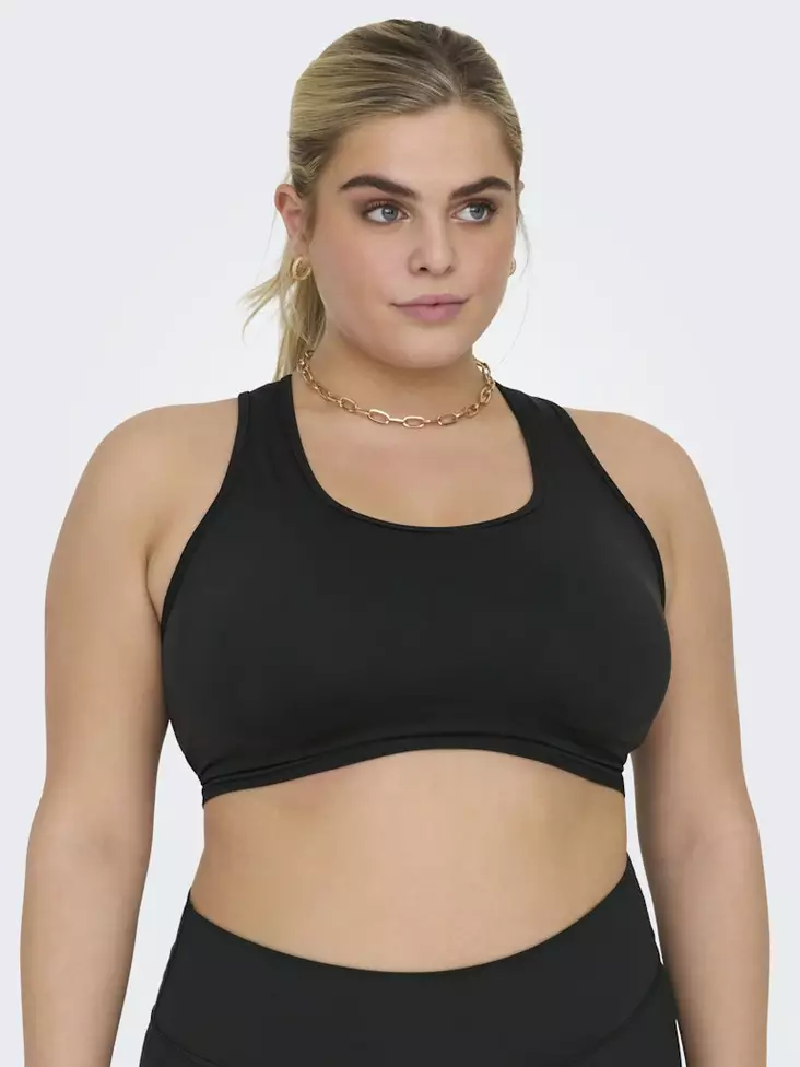 Only Play Curvy Plus Size Sports Bra Daisy -2 Seam Black - Women's sports bra - 134737 - 1