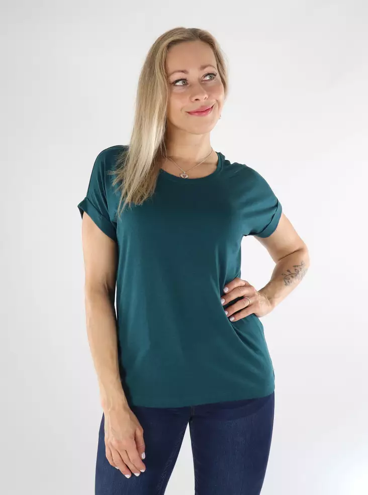 Only T-Shirt Moster o-neck deep teal - Women's T-shirts - 136557 - 1