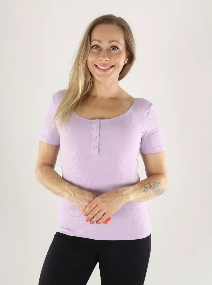Pieces T-Shirt SS TOP Pastel Lilac - Women's T-shirts - 141317 - 1