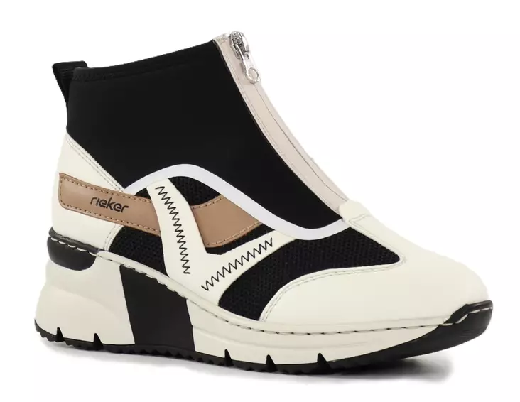 Rieker women's wedge sneakers / ankle boots N6360-00 black multi - Rieker ankle boots - 137967 - 1
