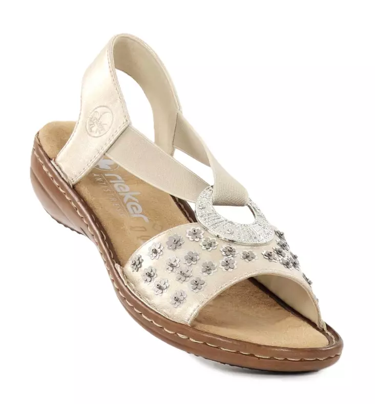 Rieker women's sandals 608B5-90 metallic - Rieker women`s sandals - 138187 - 1