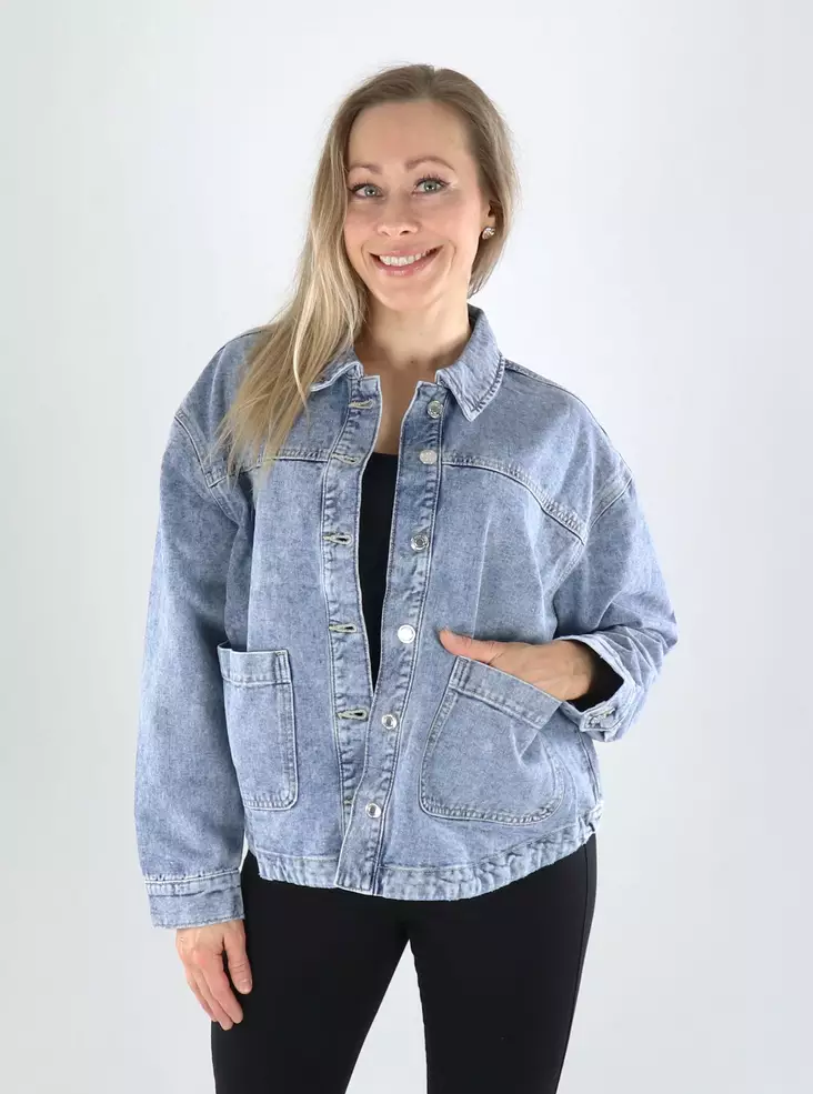 Vero Moda denim jacket shacket light blue - Women's denim jackets - 141257 - 1