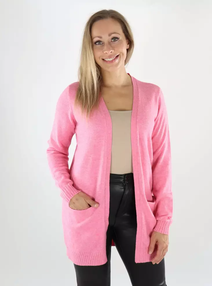 Vila women's cardigan Open sangria sunset - Women's knitwear - 139017 - 1