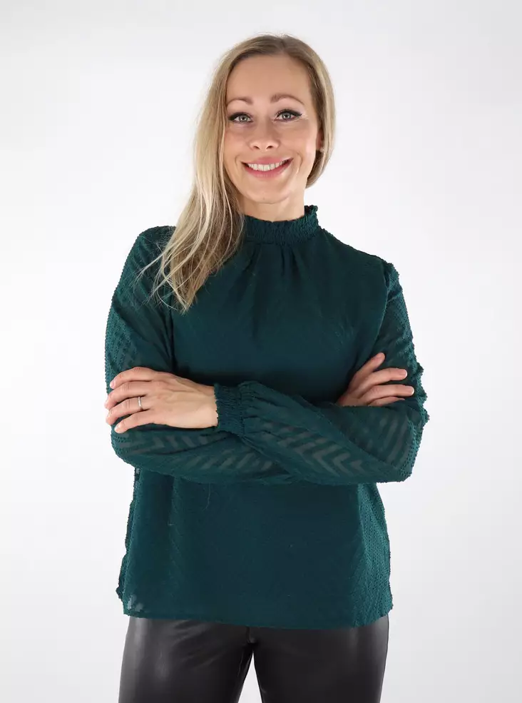 Vila women's shirt Highneck ponderosa pine - Women's long sleeved shirts - 136947 - 1