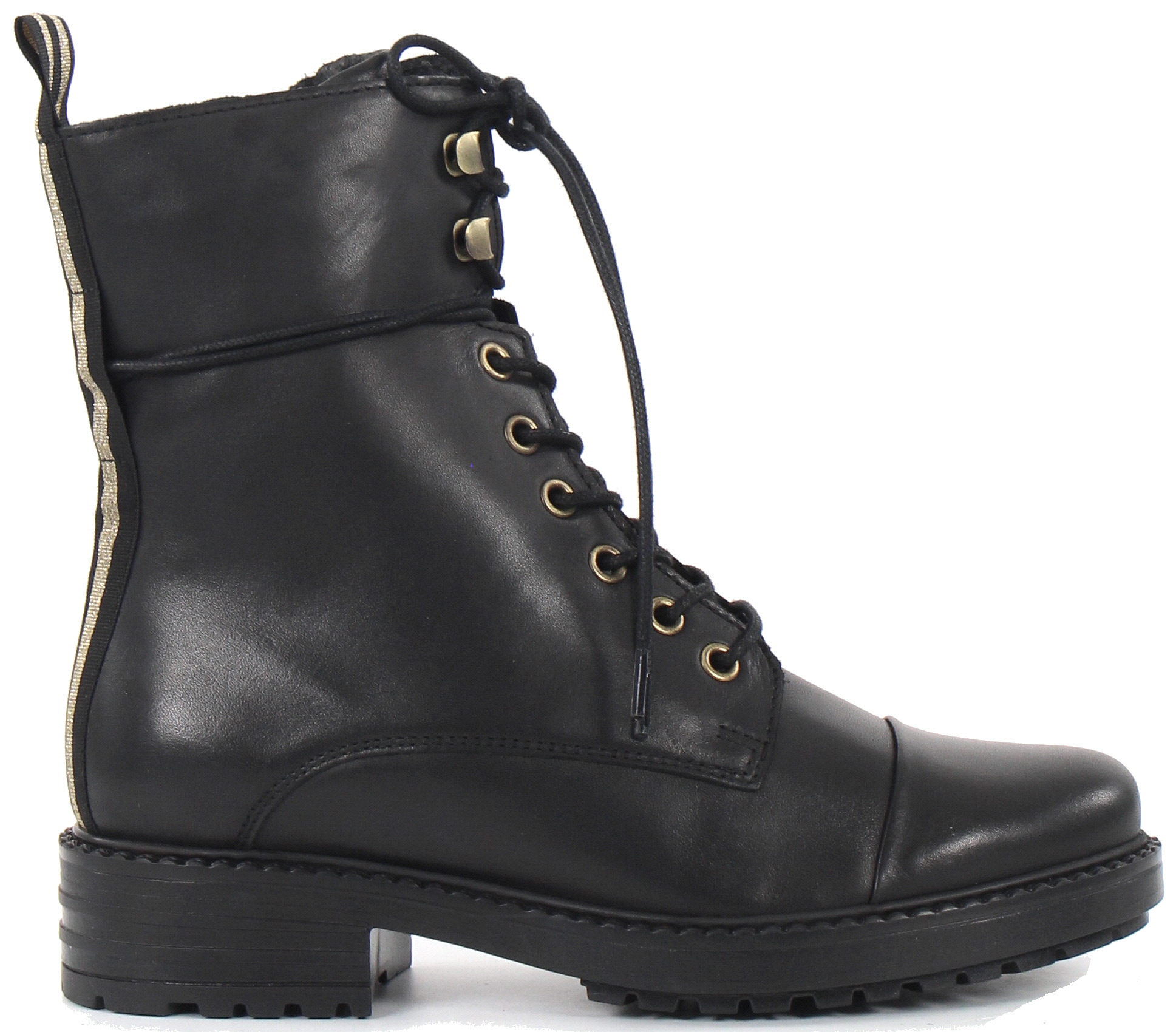 PS Poelman Ankle Boots 15472, Black/Gold - Stilettoshop.eu webstore