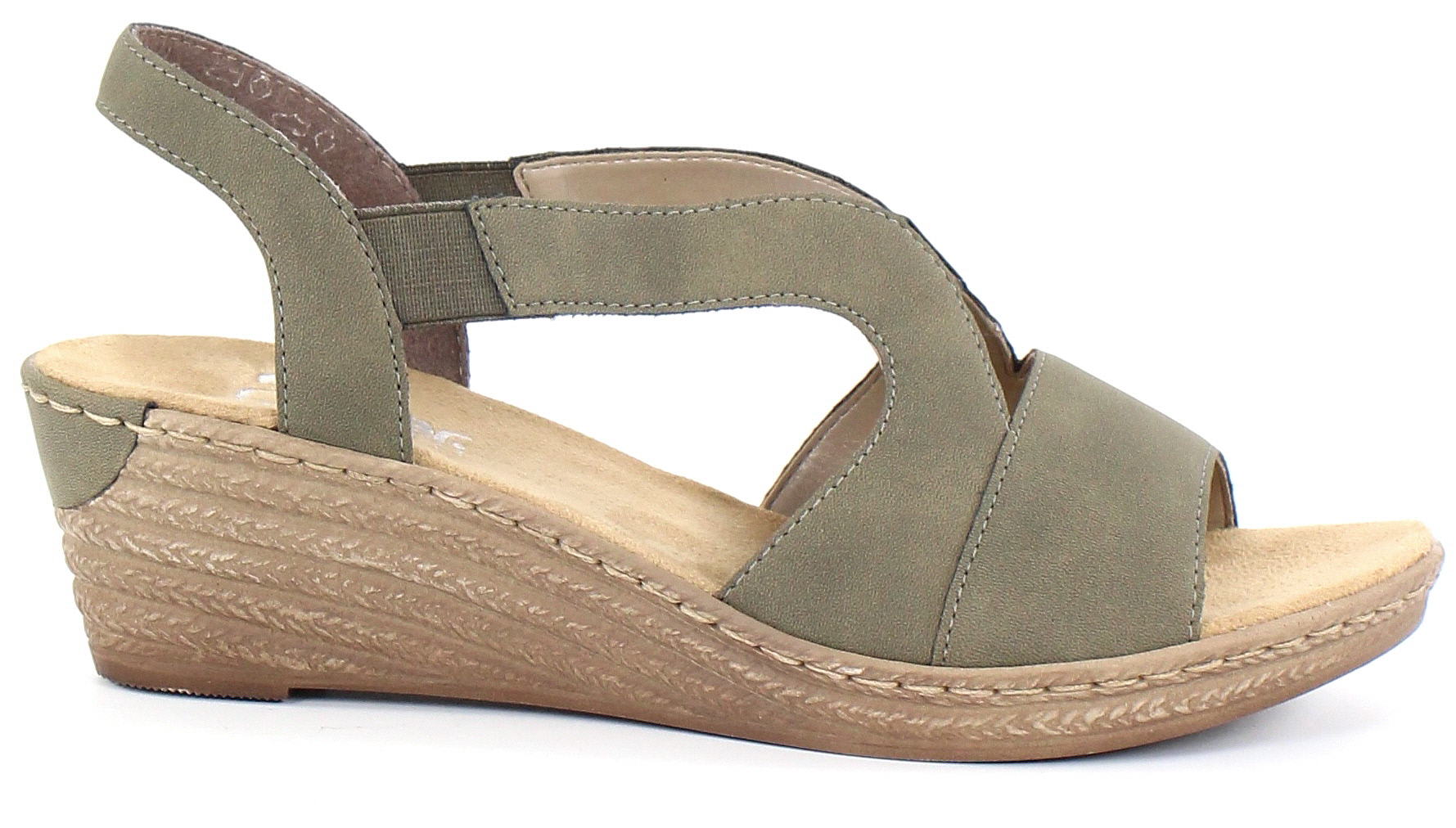 Rieker Wedge Sandals 6242954, Green webstore