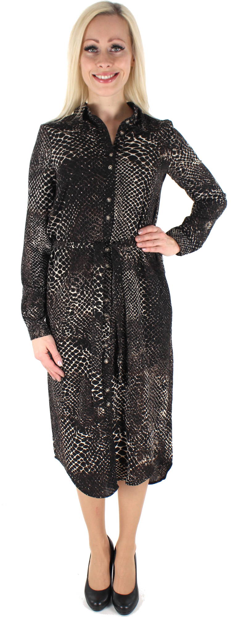 Sasha snake print shirt dress Clearance