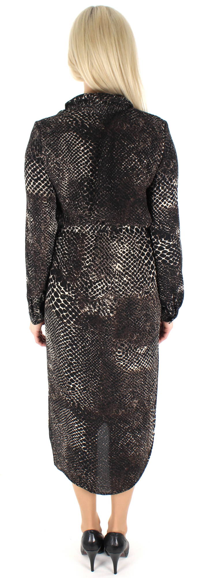 sasha snake print shirt dress