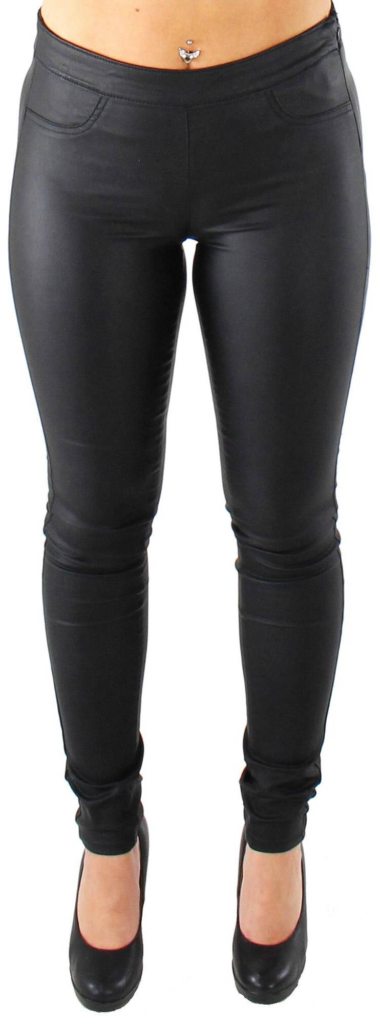 Vila Leggings Commit Coated black - Stilettoshop.eu webstore