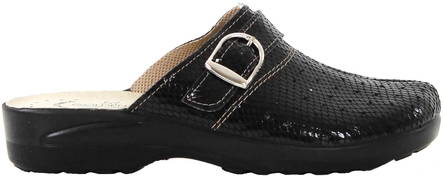 Golden Fit Mules 616 high-gloss black - Women's work shoes - 127958 - 1