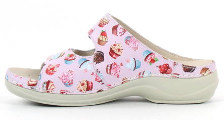 Nursing Care Machine Washable Work Shoes Leather Cupcakes09 - Women's work shoes - 122668 - 2