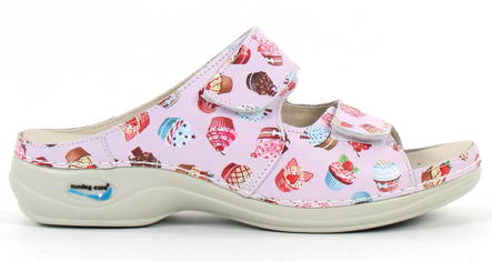 Nursing Care Machine Washable Work Shoes Leather Cupcakes09 - Women's work shoes - 122668 - 1
