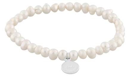 Snö of Sweden Bracelet Saga elastic s/white - Bracelets - 134958 - 1