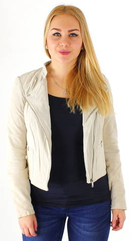 vero moda white leather jacket
