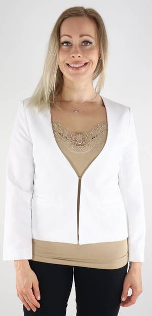 Vero Moda Jacket slit, white - Women's jackets and blazers - 131278 - 1