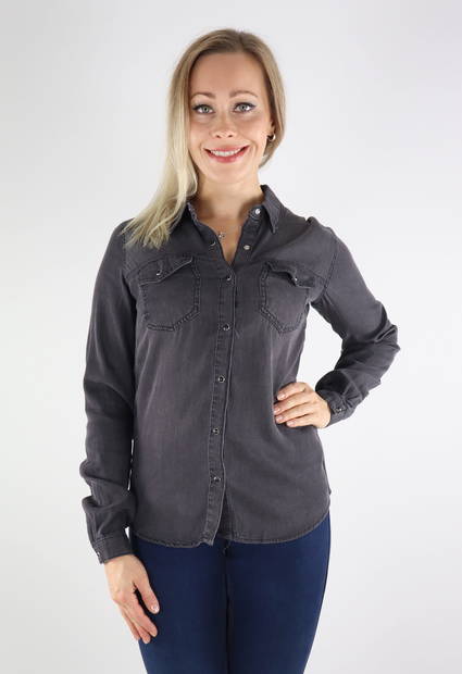 Vila Denim Shirt denim black - Women's shirts and blouses - 131708 - 1