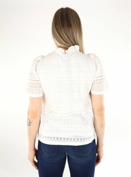 Vero Moda women's t-shirt Honey Lace snow white - Women's T-shirts - 136248 - 2