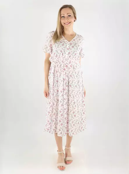 Pieces midi viscose dress Ankle cloud dancer/romantic - Dresses and tunics - 138458 - 1