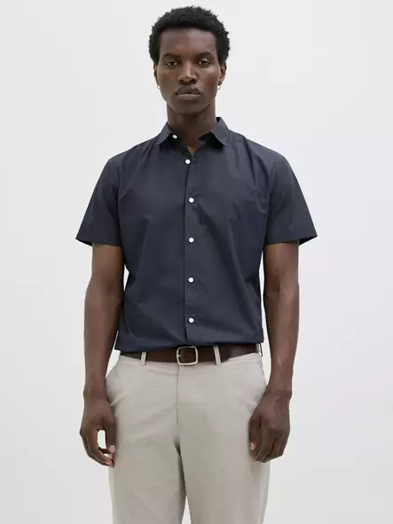 Jack&Jones short-sleeved dress shirt JJJOE navy blazer - Men's dress shirts - 138658 - 1