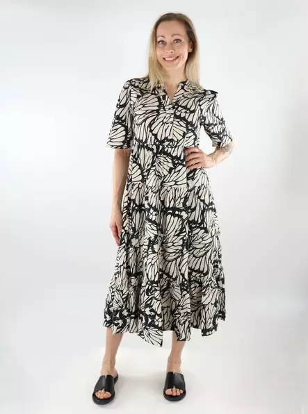 JDY dress Troya Midi tapioca/black - Dresses and tunics - 138758 - 1