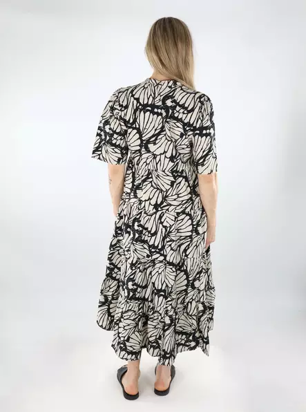 JDY dress Troya Midi tapioca/black - Dresses and tunics - 138758 - 2