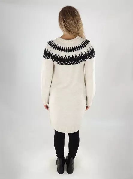 Vero Moda knitted dress Nordic birch/black - Women's knitwear - 139608 - 2