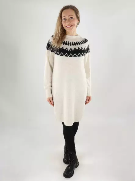 Vero Moda knitted dress Nordic birch/black - Women's knitwear - 139608 - 1