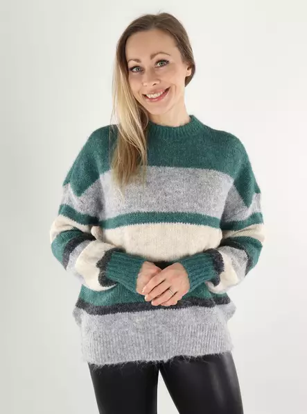 JDY women's sweater Colorblock sea pine/lgm/birch - Women's knitwear - 140038 - 1