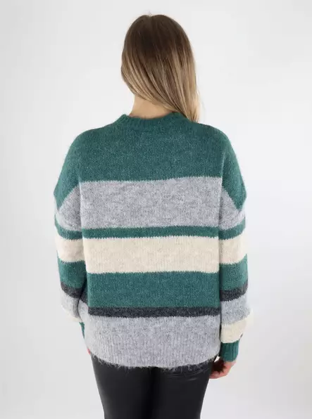 JDY women's sweater Colorblock sea pine/lgm/birch - Women's knitwear - 140038 - 2