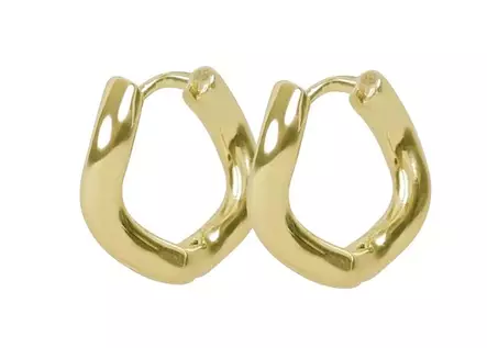 Snö of Sweden Earrings Union curve ring 15 mm gold - Earrings - 141598 - 1