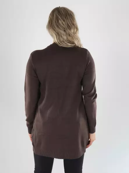 Vila cardigan VIRIL OPEN L/S KNIT CARDIGAN coffee bean - Dresses and tunics - 141678 - 2