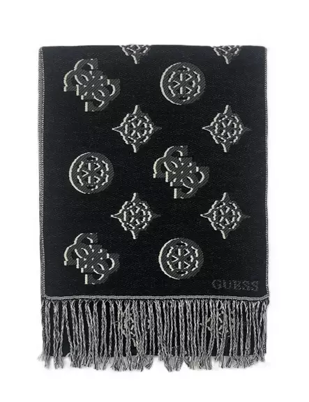 Guess Scarf AW5451VIS03 BLO black logo - Women's scarfs - 140078 - 1