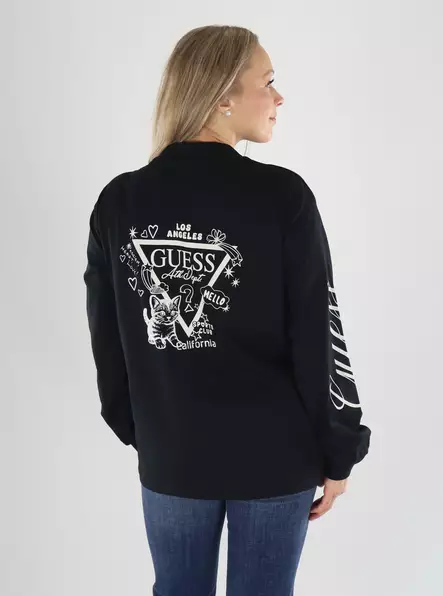 Guess Shirt V6YI22K4658 JBLK black - Women's long sleeved shirts - 141498 - 2