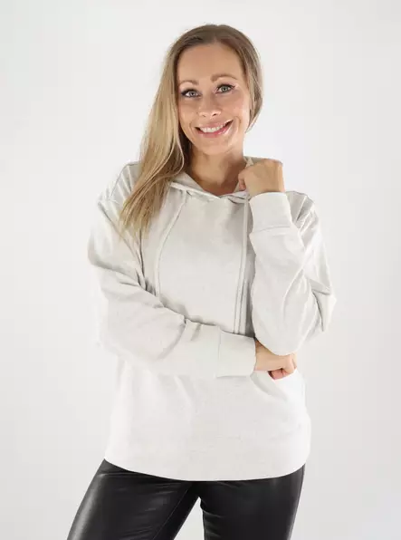 JDY women's hoodie Hood oatmeal - Women's hoodies and colleges - 139048 - 1