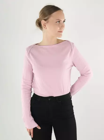JDY women's shirt Boatneck fragrant lilac - Women's long sleeved shirts - 140098 - 1