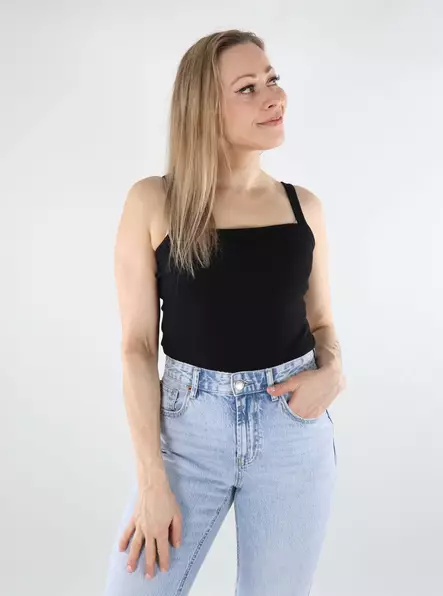 JJXX women's ribbed top JXFIFI Rib black - Women's tank tops - 138108 - 1