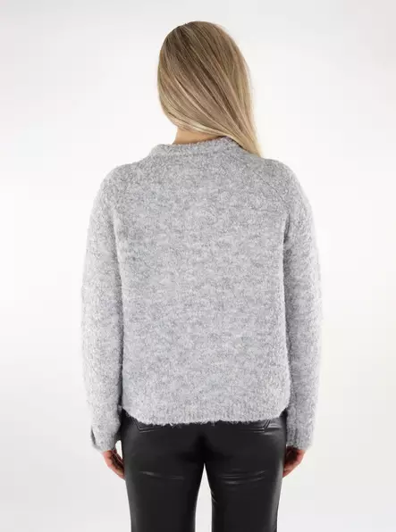 Only women's sweater O-Neck light gray - Women's knitwear - 137058 - 2