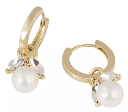 Snö of Sweden Earrings Eira pearl gold/white - Earrings - 140048 - 2