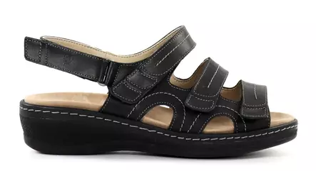 Suave genuine leather sandals Athens 15004T black - Women's sandals - 138138 - 2