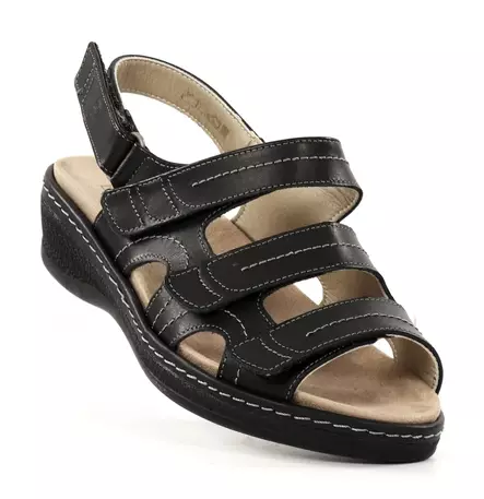 Suave genuine leather sandals Athens 15004T black - Women's sandals - 138138 - 1